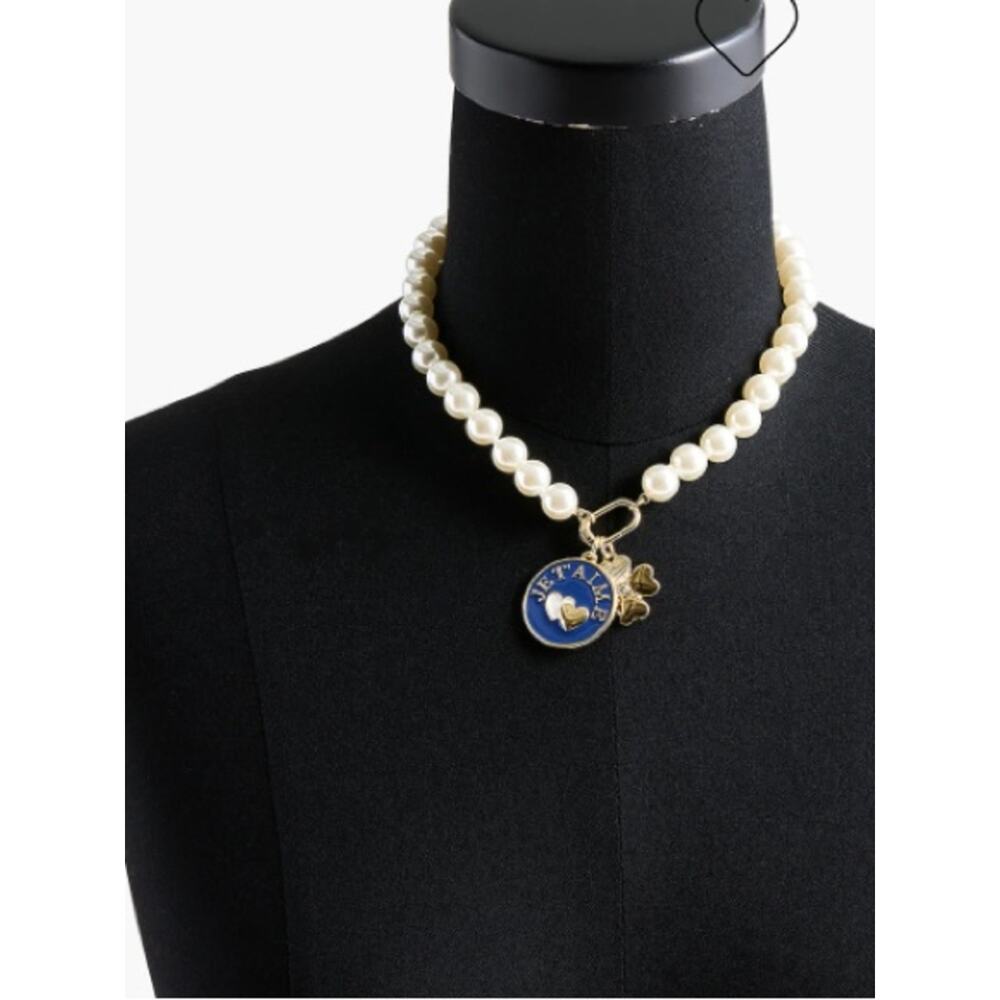 J. Crew Je t'aime pearl pendant necklace - Picture 3 of 11